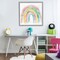 Stupell Industries Pastel Rainbow with Gold Accents Framed Giclee, design by Creative Studio